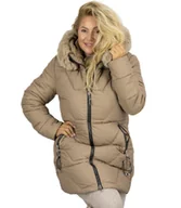 Płaszcze damskie - Zimowy pikowany płaszcz ciepła kurtka WINTER ROSE-3XL - miniaturka - grafika 1