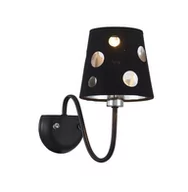 Lampy ścienne - LUNO Kinkiet Batley LUNO styl klasyczny tkanina czarny 50401108 - miniaturka - grafika 1