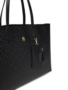 Tommy Hilfiger Torebka Th Icon Tote Mono AW0AW17687 Czarny - Torebki damskie - miniaturka - grafika 1
