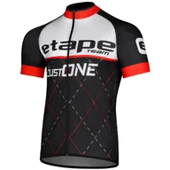 Bluzy sportowe męskie - Męska koszulka kolarska Etape Team Rozmiar: M / Kolor: czarny/czerwony - miniaturka - grafika 1