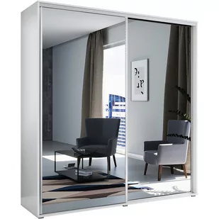 Szafa Przesuwna 175 z Lustrem A1 Skąpski Meble Craft Złoty, Grafit, 245 cm - Szafy - miniaturka - grafika 1