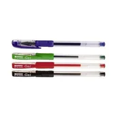 Długopisy - Donau Długopis żelowy z wodoodpornym tuszem 05 mm czerwony - miniaturka - grafika 1