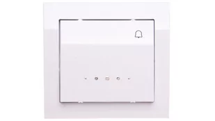 Ospel Kier Łącznik zwierny dzwonek z podświetleniem 10A/250~, IP20 Biały - ŁP-6W - Wyłączniki światła i elektryczne - miniaturka - grafika 2