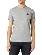 Koszulki męskie - Replay T-shirt męski, Jasnoszary melanż M08, M - miniaturka - grafika 1