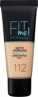 Podkłady do twarzy - Maybelline Fit Me Foundation matujący podkład do twarzy 112 Soft Beige 30ml - miniaturka - grafika 1