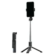 Selfie stick - UCHWYT SELFIE MINI - z odpinanym pilotem bluetooth i tripodem - P40S CZARNY - miniaturka - grafika 1