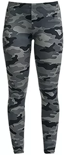 Legginsy - URBAN CLASSICS Damskie legginsy kamuflażowe wygodne spodnie sportowe, elastyczne spodnie treningowe z nadrukiem wojskowym, regularne wąskie dopasowanie, rozmiary: XS-5XL - grafika 1