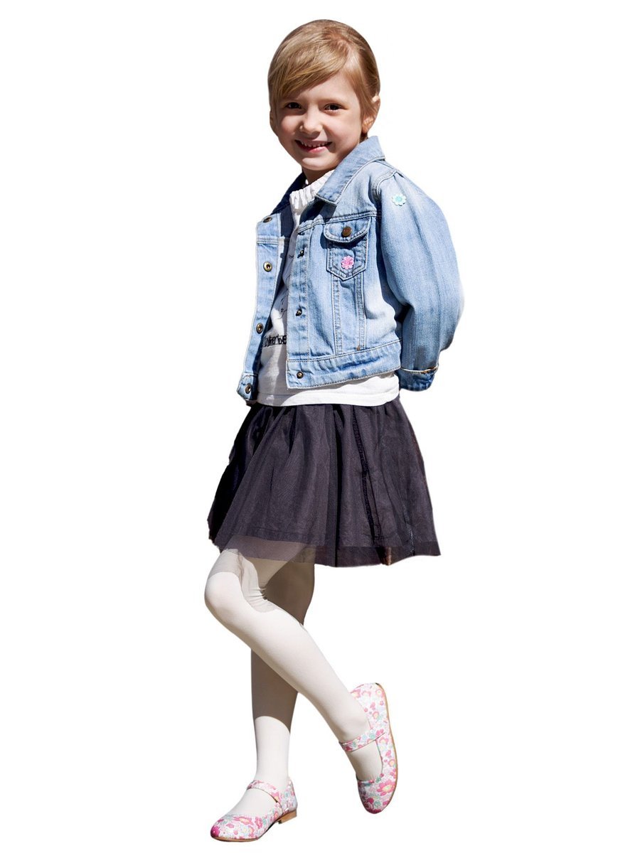 Rajstopy dziecięce mikrofibra gładkie ecru 50 DEN 128-134 YOCLUB