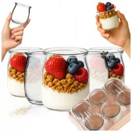 Pojemniki kuchenne - 12x POJEMNIKI 140 ML SZKLANE SŁOICZKI SALATERKI NA MINI DESERY SAŁATKI SOSY - miniaturka - grafika 1