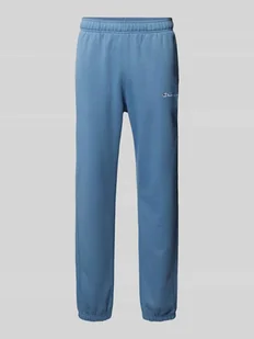 Spodnie dresowe o kroju regular fit z wyhaftowanym logo model ‘ELASTIC CUFF’ - Spodnie sportowe męskie - miniaturka - grafika 1