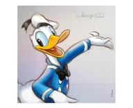 Dekoracje i nakrycia stołu na imprezę - Serwetki papierowe Disney 100 - Donald, 33x33 cm, 20 szt. - miniaturka - grafika 1
