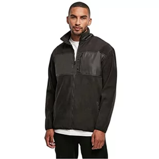 Urban Classics Kurtka z mikropolaru, luźna męska kurtka z polaru o kroju oversized fit, dostępna w wielu kolorach, rozmiarach S-5XL, czarny, M - Kurtki męskie - miniaturka - grafika 1