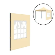 Pawilony ogrodowe - Leziter Altana ogrodowa z oknem ściana boczna plandeka 3x3 m beżowy - miniaturka - grafika 1