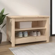 Szafki na buty - vidaXL Ławka na buty 70x38x45,5 cm z litego drewna sosnowego - Ławka na buty - Ławka na buty - Ławka z miejscem do przechowywania - Stojak na buty - miniaturka - grafika 1