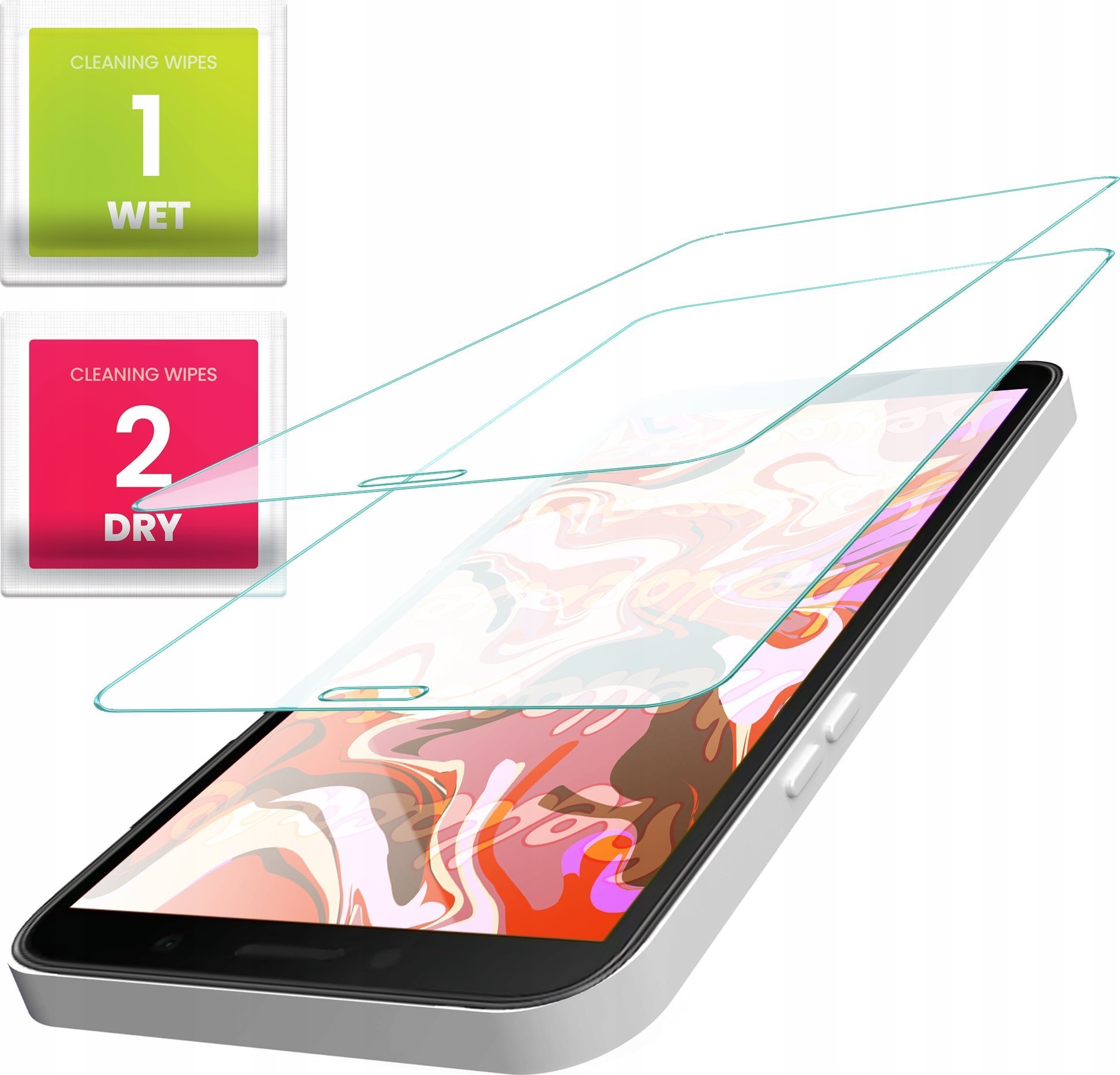 Hello Case 2-PAK Szkło Hartowane do Sony Xperia 10 Ii szybka, płaskie 2.5D, ochronne