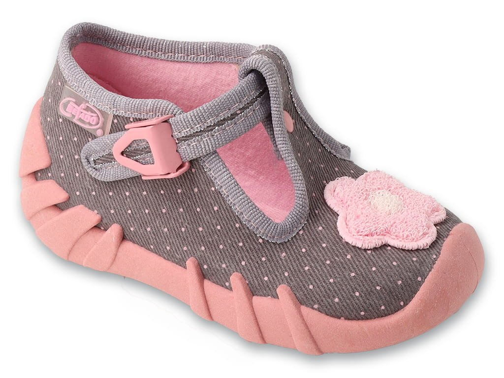 Kapcie dziecięce Befado 110P506 dziewczęce domowe do przedszkola zapinki-23