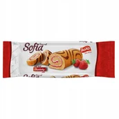 Szybkie dania obiadowe - DOMA Rolada Biszkoptowa z Nadzieniem Truskawkowym i Kremem Waniliowym 200g - miniaturka - grafika 1