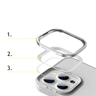 Baseus Crystal Phone Case pancerne etui do iPhone 13 Pro z żelową ramką szary ARJT000413 - Etui i futerały do telefonów - miniaturka - grafika 27