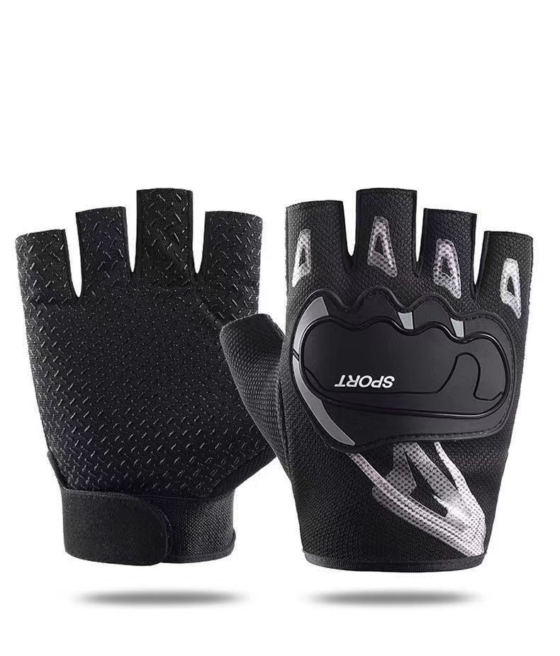 RĘKAWICZKI ROWEROWE BEZ PALCÓW SPORT L KRÓTKIE ANTYPOŚLIZGOWE ODDYCHAJĄCE