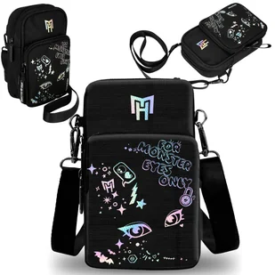 Monster High Czarna torebka na telefon 12x19x5cm STARPAK - Torebki damskie - miniaturka - grafika 1