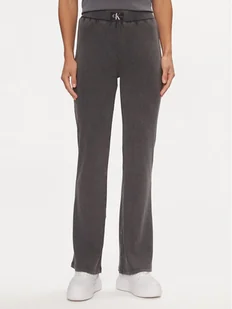 Calvin Klein Jeans Spodnie dresowe J20J223126 Szary Regular Fit - Spodnie sportowe damskie - miniaturka - grafika 1