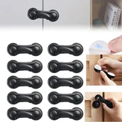 Zawiasy, okucia i inne akcesoria - 10 szt. zamków do drzwiczek dla dzieci, zamków zabezpieczających do szafek, samoprzylepnych zamków do szuflad z zabezpieczeniem przed dziećmi, plastik - miniaturka - grafika 1