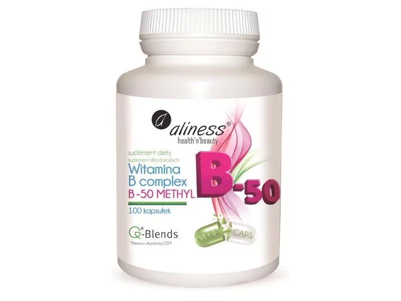 Medicaline Aliness Witamina B Complex B-50 Methyl 100Kaps - Suplement Diety