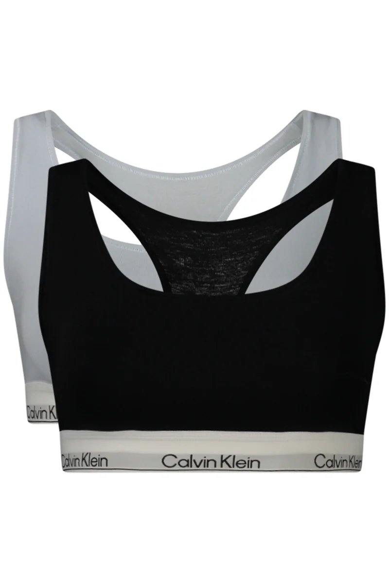 Zestaw 2 biustonoszy bralette Calvin Klein LV00QF8494 – czarny / jasnoniebieski Plein Air XS EU