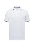 Koszulki męskie - Gant Męska koszulka polo - Tipping Mężczyźni Bawełna biały jednolity, XXXL - miniaturka - grafika 1