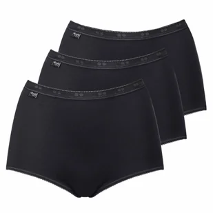 Sloggi majtki damskie maxi, 3-pak - Basic+, jednokolorowe, czarne 2XL - Majtki damskie - miniaturka - grafika 1