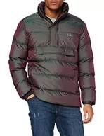 Kurtki męskie - Urban Classics Męska kurtka Shimmering Pull Over Puffer Jacket, wielokolorowy (Redwine Green 02272), L - miniaturka - grafika 1