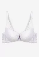 Biustonosze - Biały Biustonosz Koronkowy z Efektem Push Up Grateria - miniaturka - grafika 1