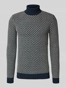 Swetry męskie - Sweter z dzianiny z golfem - miniaturka - grafika 1