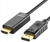 Kable - Kabel Displayport Do Hdmi Dp 1,8 M 4K X 2K Adapter - miniaturka - grafika 1