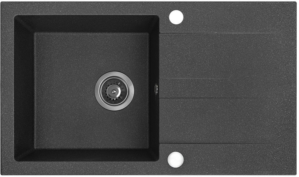 LAVEO AQ.901-1011011 / AQUAFORM / MARANELLO / ZLEW GRANIT CZARNY , 44X76CM , 1K+OC , SYFON /