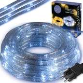 Oświetlenie świąteczne - Wąż Świetlny Sznur Lampki Zimne Białe 100 Led 10M - miniaturka - grafika 1