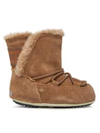 Buty dla dziewczynek - Moon Boot Śniegowce Crib Suede 34010300001 Brązowy - miniaturka - grafika 1