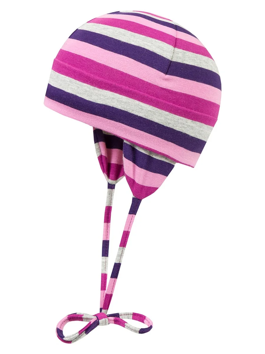 Niemowlęca czapka wiązana różowa Doll r.43