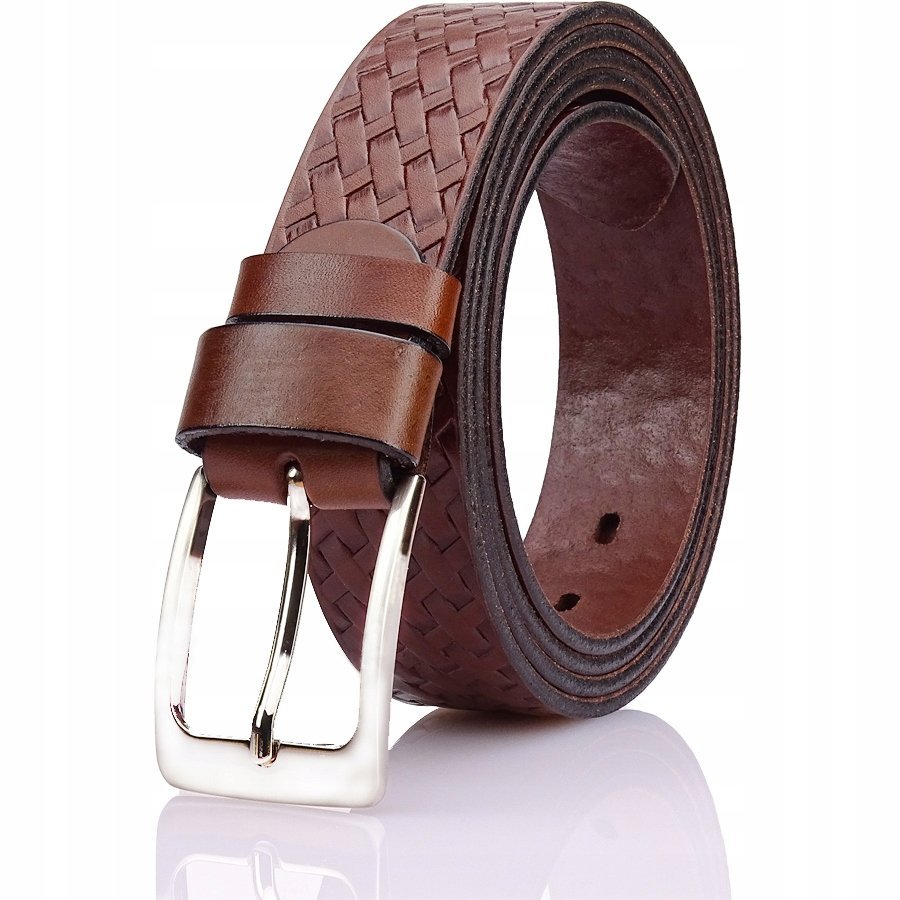 GRACIO Pasek Do Spodni JEANSOWYCH 115cm Brąz