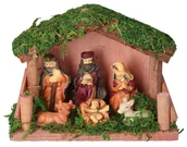 Ozdoby bożonarodzeniowe - Szopka Bożonarodzeniowa Z Figurkami Ozdoba Stroik - miniaturka - grafika 1