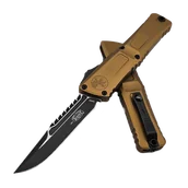 Noże - Nóż automatyczny OTF Microtech Combat Troodon Interceptor Gen III Signature Tan Aluminium, Black M390MK by Tony Marfione (1217-1TAS) - miniaturka - grafika 1