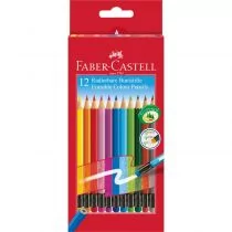 Faber-Castell Kredki z gumką 12 kolorów - Kredki, ołówki, pastele i pisaki - miniaturka - grafika 3