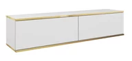 Inne meble do salonu - Szafka Rtv Oro 135 Złoty / Biała - miniaturka - grafika 1