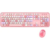 Zestawy myszka + klawiatura - Mofii Sweet 2.4G Myszka + Klawiatura Bezprzewodowa Różowy - miniaturka - grafika 1