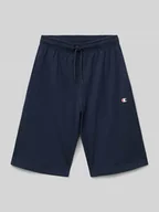 Spodnie i spodenki dla chłopców - Szorty z dzianiny dresowej o kroju regular fit z nadrukiem z logo - miniaturka - grafika 1