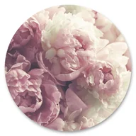 Fototapety - Naklejka Okrągła Kwiaty Peonii Natura 3D Natura Bukiet Rośliny 100Cm X 100Cm - miniaturka - grafika 1