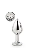 Korki analne - Dream Toys Gleaming Love Plug Silver Medium - miniaturka - grafika 1