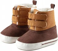 Śniegowce damskie - STERNTALER ŚNIEGOWCE DZIECIĘCE BRĄZOWE Z RZEPAMI 15-16 J0A - miniaturka - grafika 1