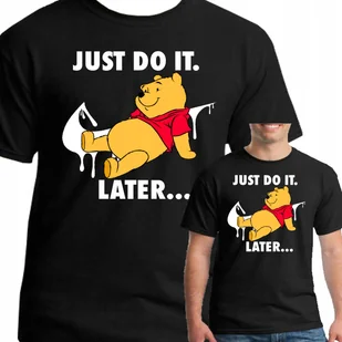 Koszulka Kubuś Puchatek Just Do It Xl 0780 Czarna - Koszulki męskie - miniaturka - grafika 1