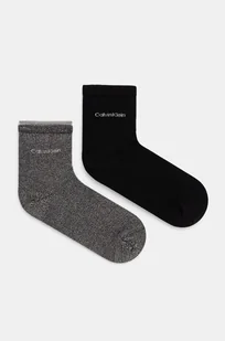 Calvin Klein skarpetki 2-pack damskie kolor czarny 701229452 - Skarpetki damskie - miniaturka - grafika 1